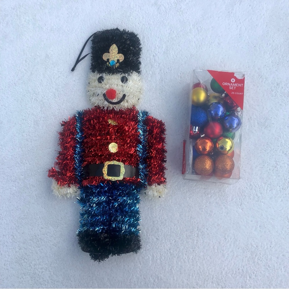 Vintage Nutcracker Christmas Tound Balls Ornaments holiday decor Soldier